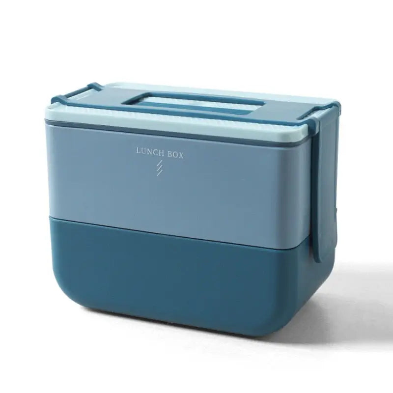 Stacking Bento Box - Blue Double Layer