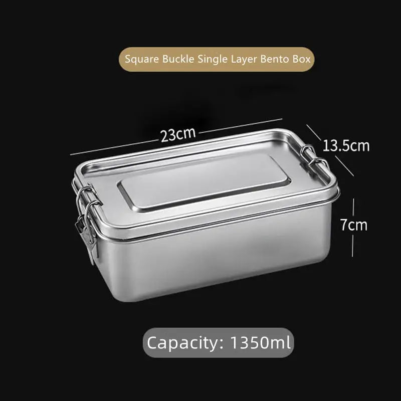 Stainless Bento Box - 1350ml 1 Layer