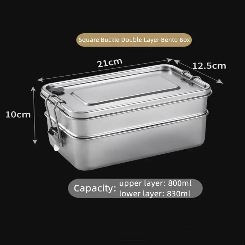 Stainless Bento Box - 1630ml 2 Layer