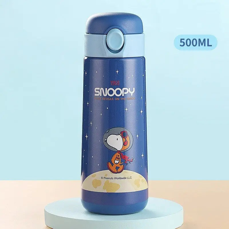 Stainless Snoopy Kids Water Bottle - Blue