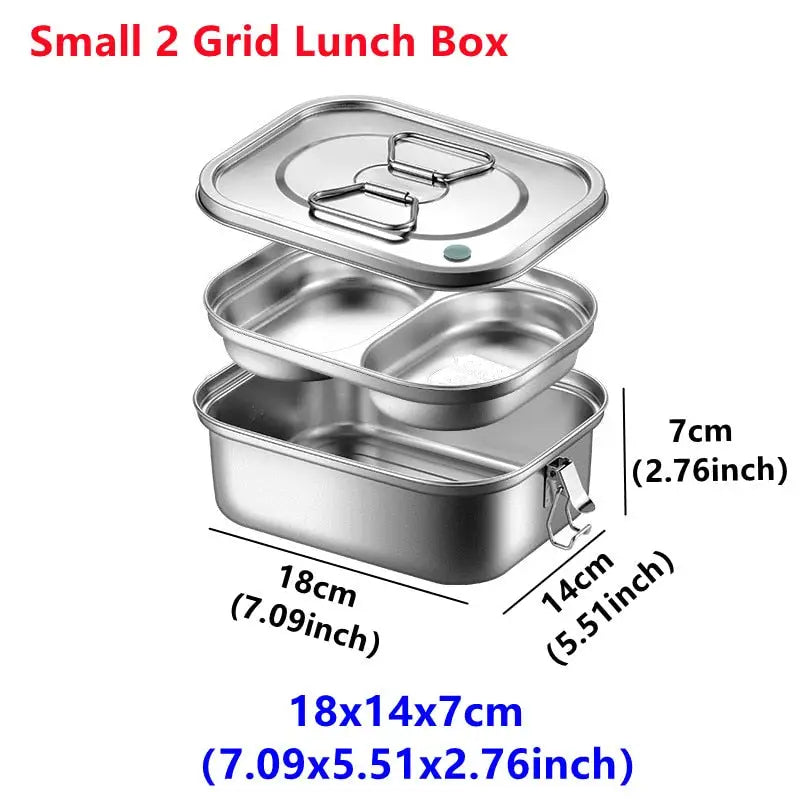 Stainless Steel Bento Boxes - 2 Layer 1200ml