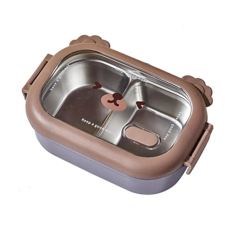 Stainless Steel Snack Containers - Bear Purple / 1000ML