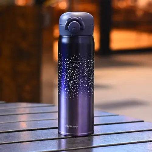 Starry Stainless Steel Water Bottle - Purple