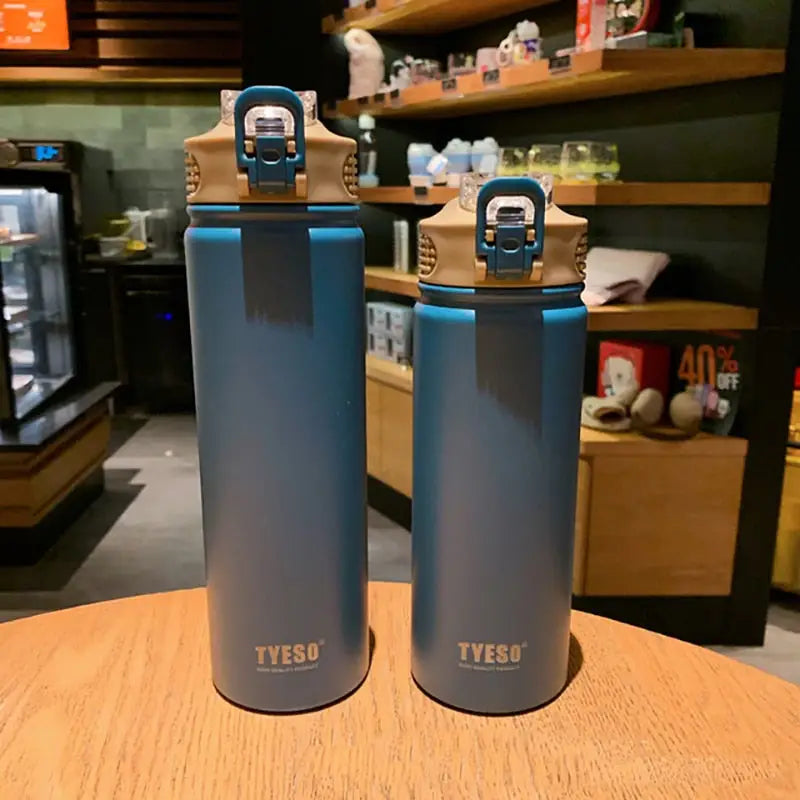 Straight Cup Stainless Steel Water Bottle - Blue / 750ml