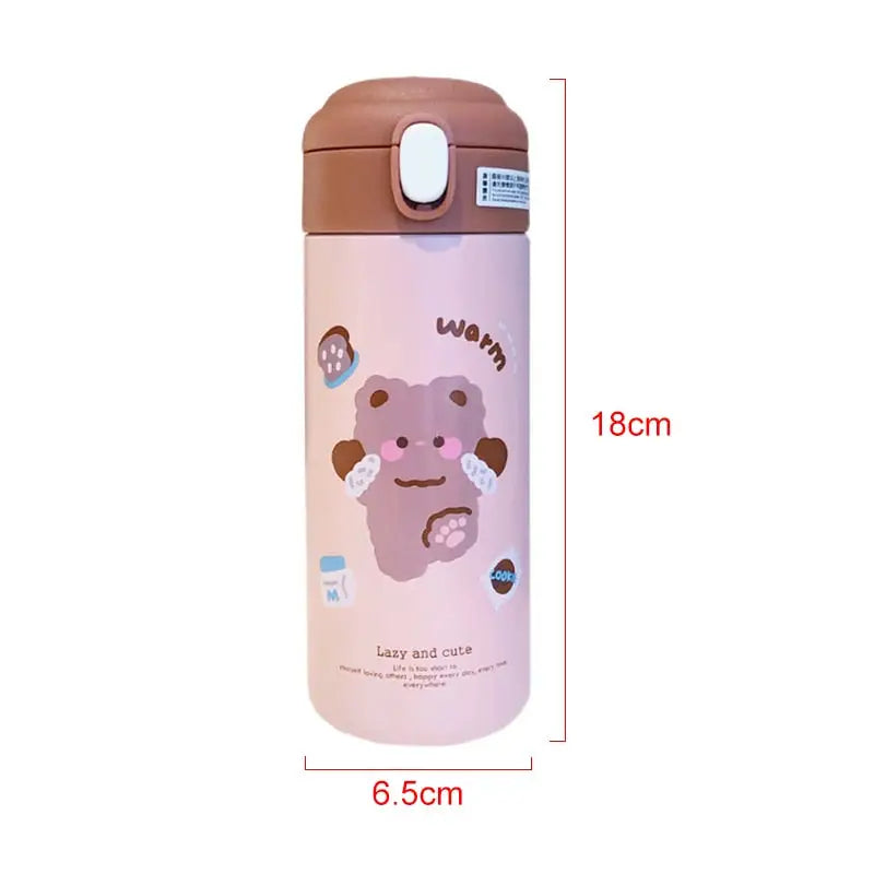 Straw Cup Cute Stainless Steel Water Bottle