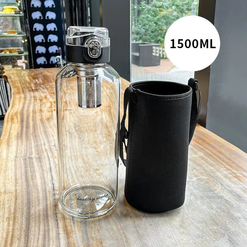 Tea Glass Water Bottle - 750ml-2000ml / 1500ml Long