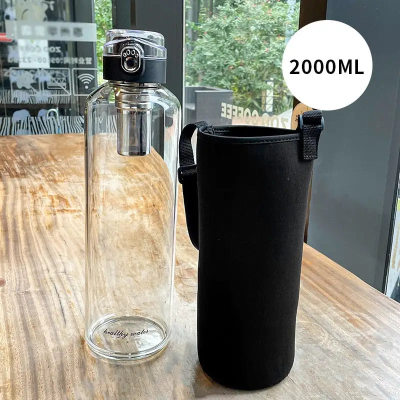 Tea Glass Water Bottle - 750ml-2000ml / 2000ml Long