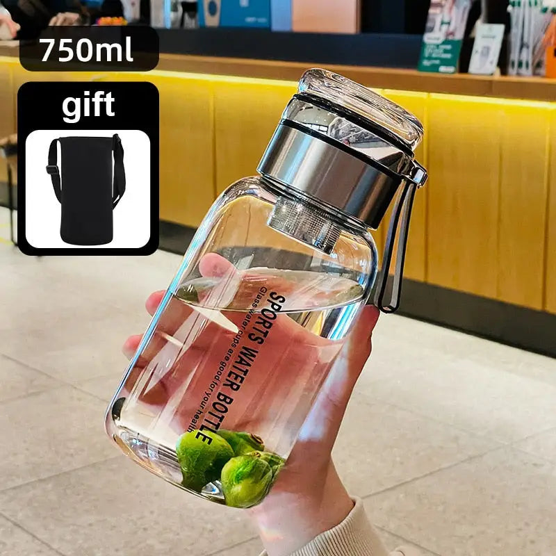 Tea Glass Water Bottle - 750ml-2000ml / 750ml Short