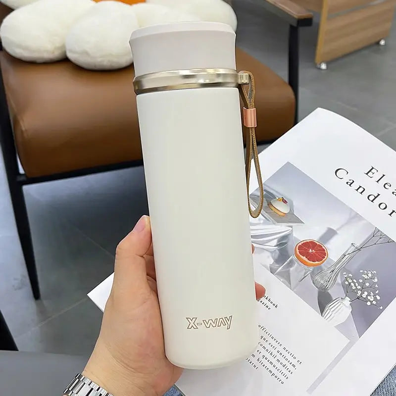 Tea Thermos with Filter - White / 450ml