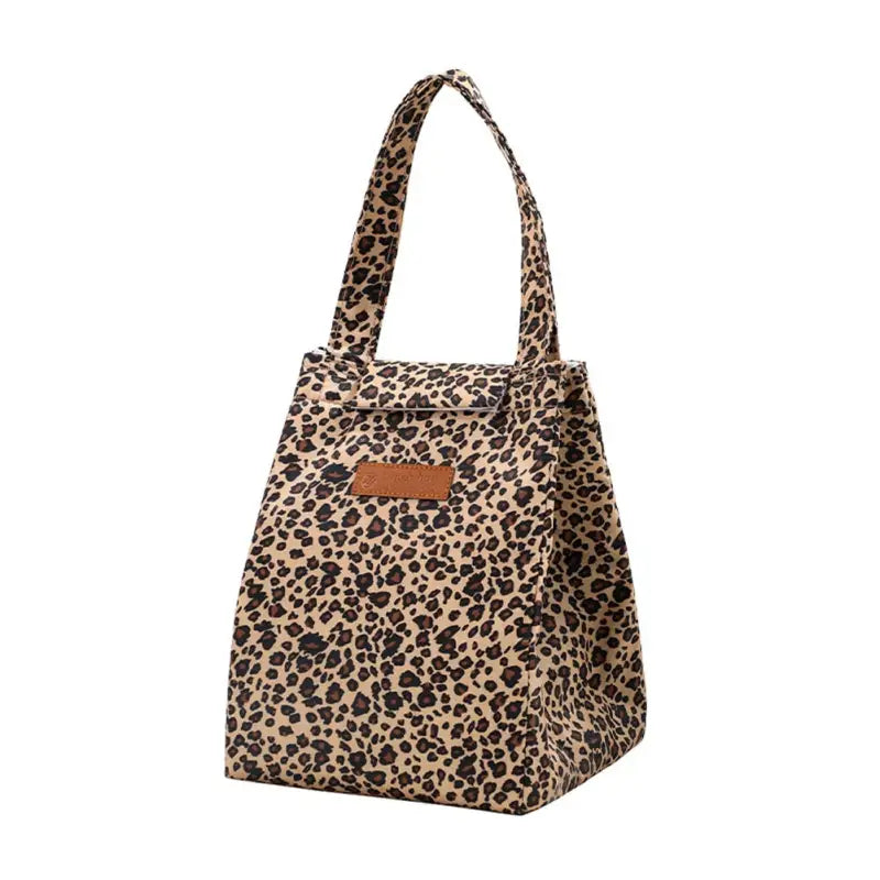 Teenage Lunch Bag - Brown Leopard