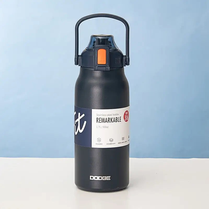 Thermal Stainless Steel Water Bottle - 1300ml / Navy blue