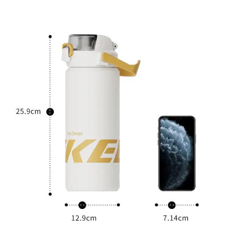 Thermal Straw Stainless Steel Water Bottle
