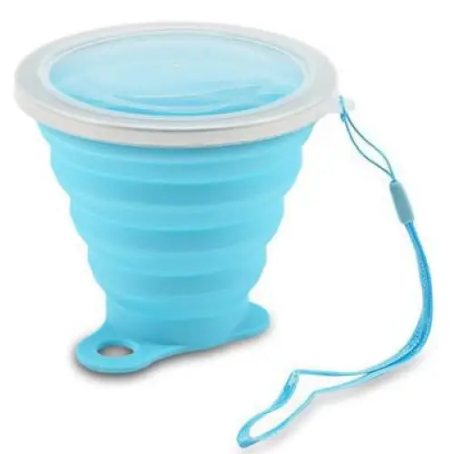 Travel Cup Collapsible Water Bottle - 270ml / Blue