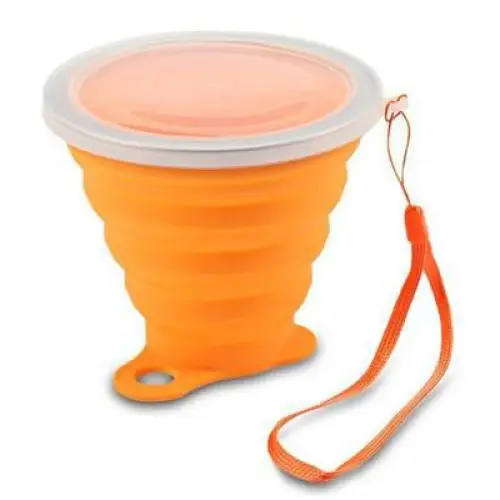 Travel Cup Collapsible Water Bottle - 270ml / Orange