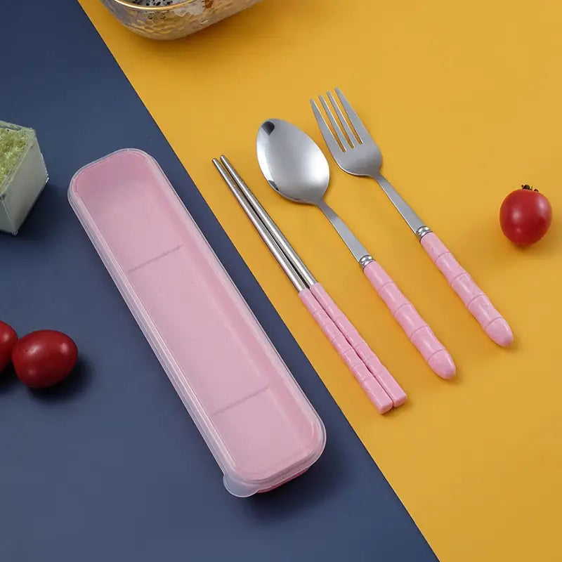 Utensil Kit with Case - Pink