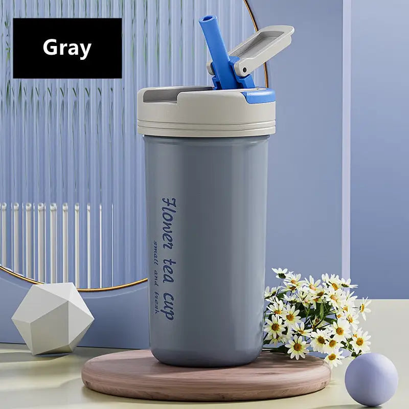 Vacuum Flask Coffee Thermos - 430ml / Gray
