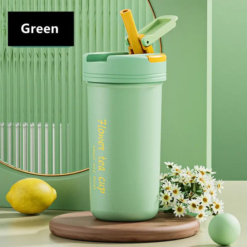 Vacuum Flask Coffee Thermos - 430ml / Green