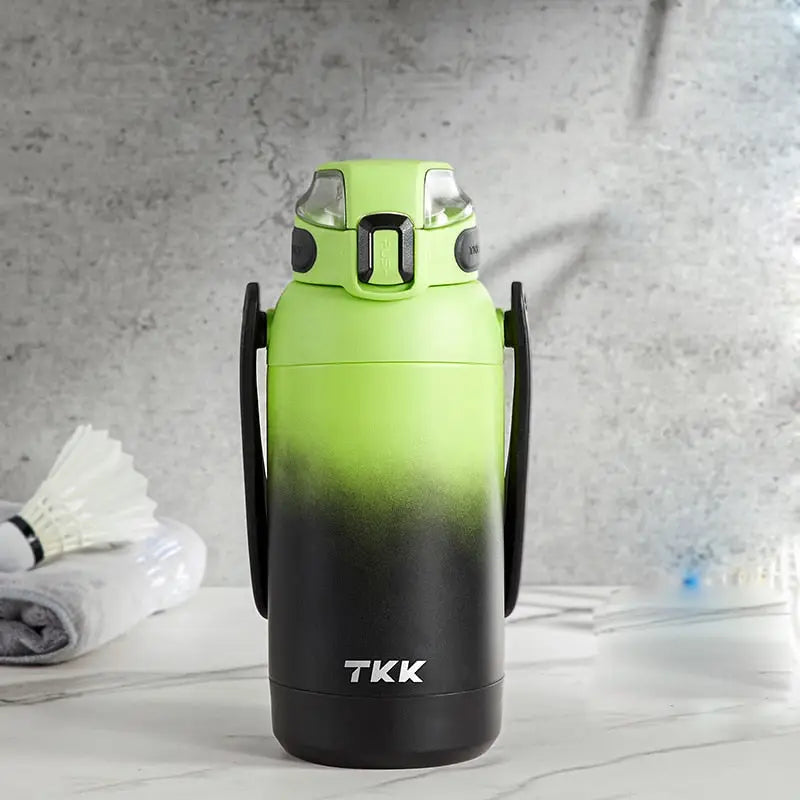 Wide Mouth Stainless Steel Water Bottle - Green / 1100ml