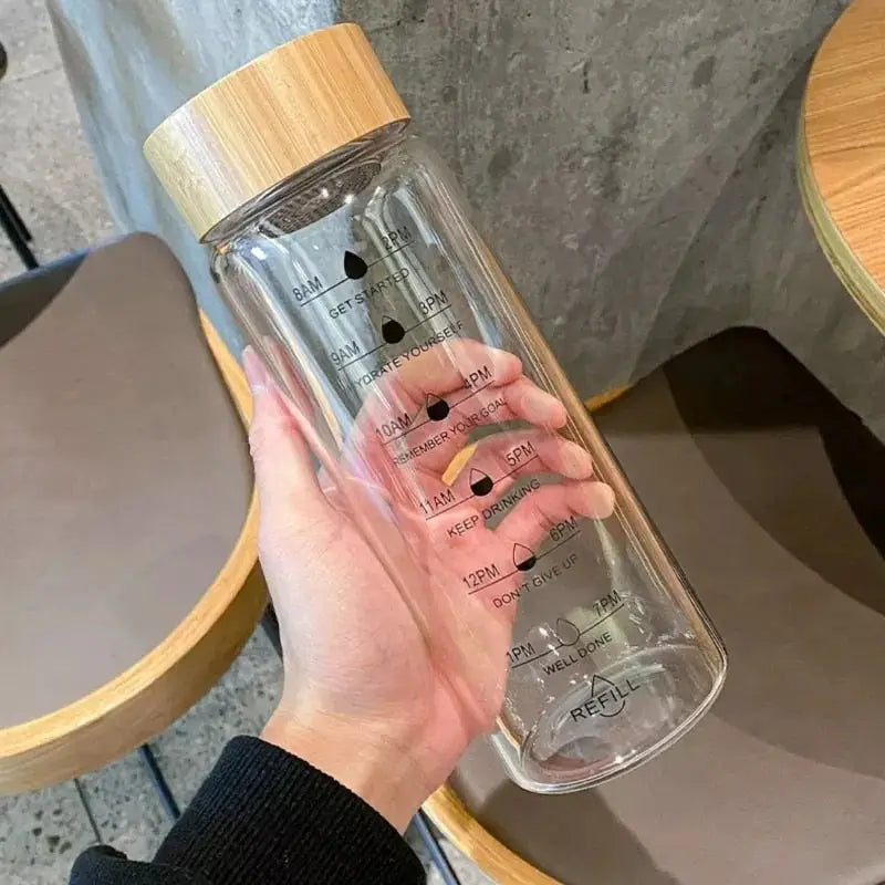 Wood Glass Water Bottle